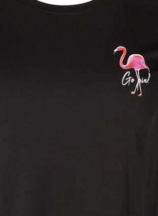 T-skjorte med print, Black Flamingo, Packshot image number 2
