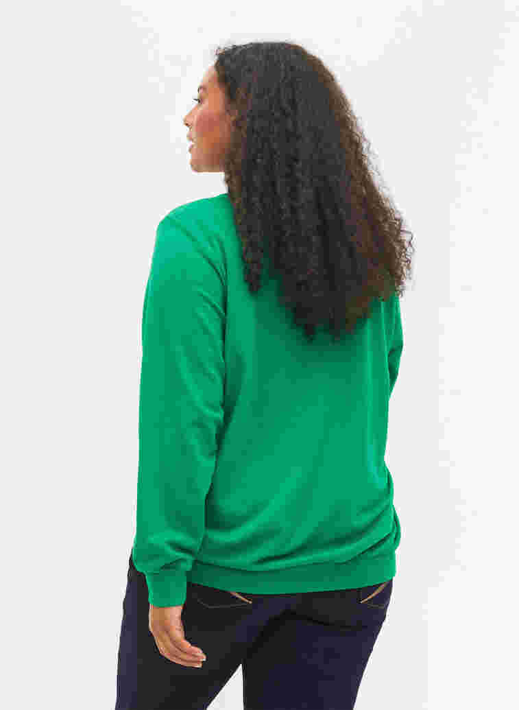 Bomullsgenser med tekst foran, Jolly Green, Model