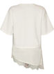 Jerseybluse med lag-p&aring;-lag-look og blonder, Vanilje, Packshot image number 1