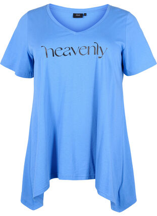 T-skjorte av bomull med korte ermer, Ultramarine HEAVENLY, Packshot image number 0