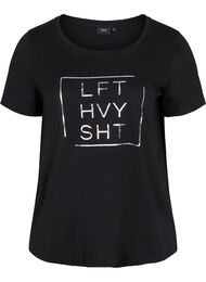 T-skjorte til trening med trykk, Black w. LFT