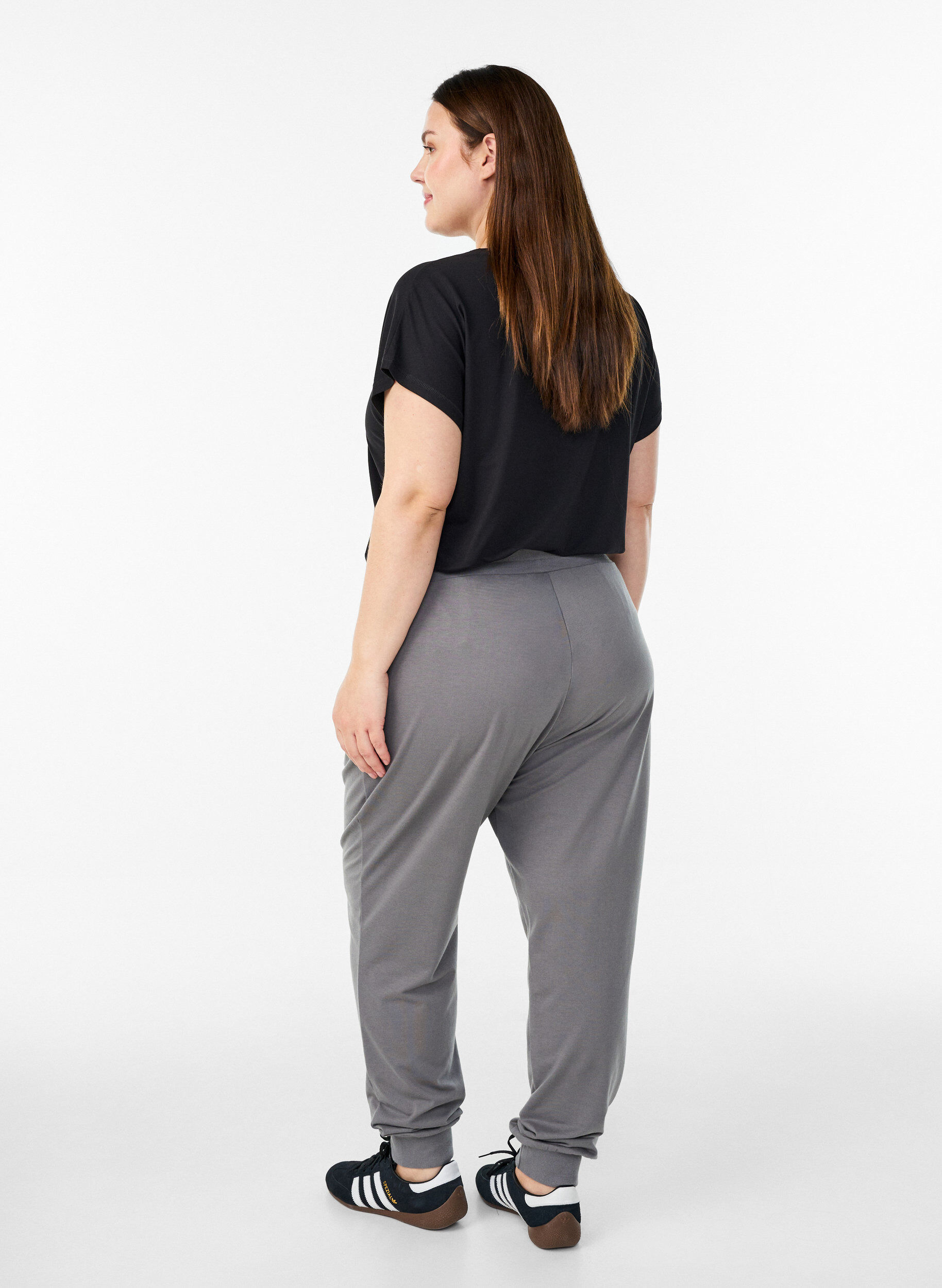 ZizziL&oslash;se joggebukser med lommer, Gr&aring;, Model image number 2
