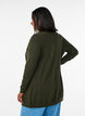 Lang strikkecardigan i viskoseblanding, Gr&oslash;nn, Model image number 2