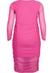 Tettsittende kjole med draperinger, Fuchsia Red, Packshot image number 1