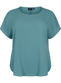 Kortermet bluse med rund hals
