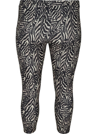 3/4-leggings med mønster, Black Zebra AOP, Packshot image number 1