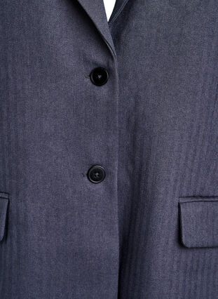 Zizzi Klassisk blazer med lommer, Grå, Packshot image number 2