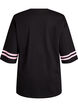 Oversized college T-skjorte med 3/4 ermer, Svart, Packshot image number 1
