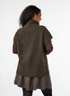 Strikket vest med h&oslash;y hals, Brun, Model image number 2