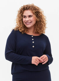 Natt skjorte med lange ermer, Navy Blazer, Model
