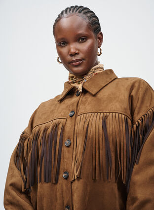 Zizzi Sett i imitert semsket skinn, , Model