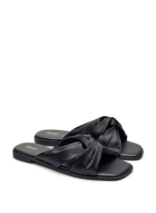 Zizzi Wide fit - Slip-in med kryssede satengstropper, Black, Packshot image number 2