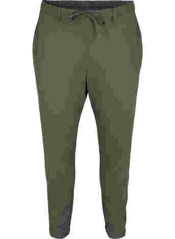 Cropped bukser med lommer og justerbar knyting