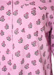 Bomullspyjamaskjorte med brystlomme, Rosa, Packshot image number 2