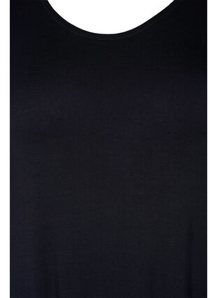 Kortermet nattkjole i viskose, Black, Packshot image number 2