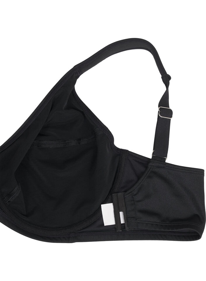 Heldekkende bikinioverdel med bøyle, Black, Packshot