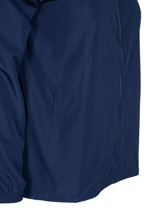 Justerbar kort jakke med hette, Navy Blazer, Packshot image number 3