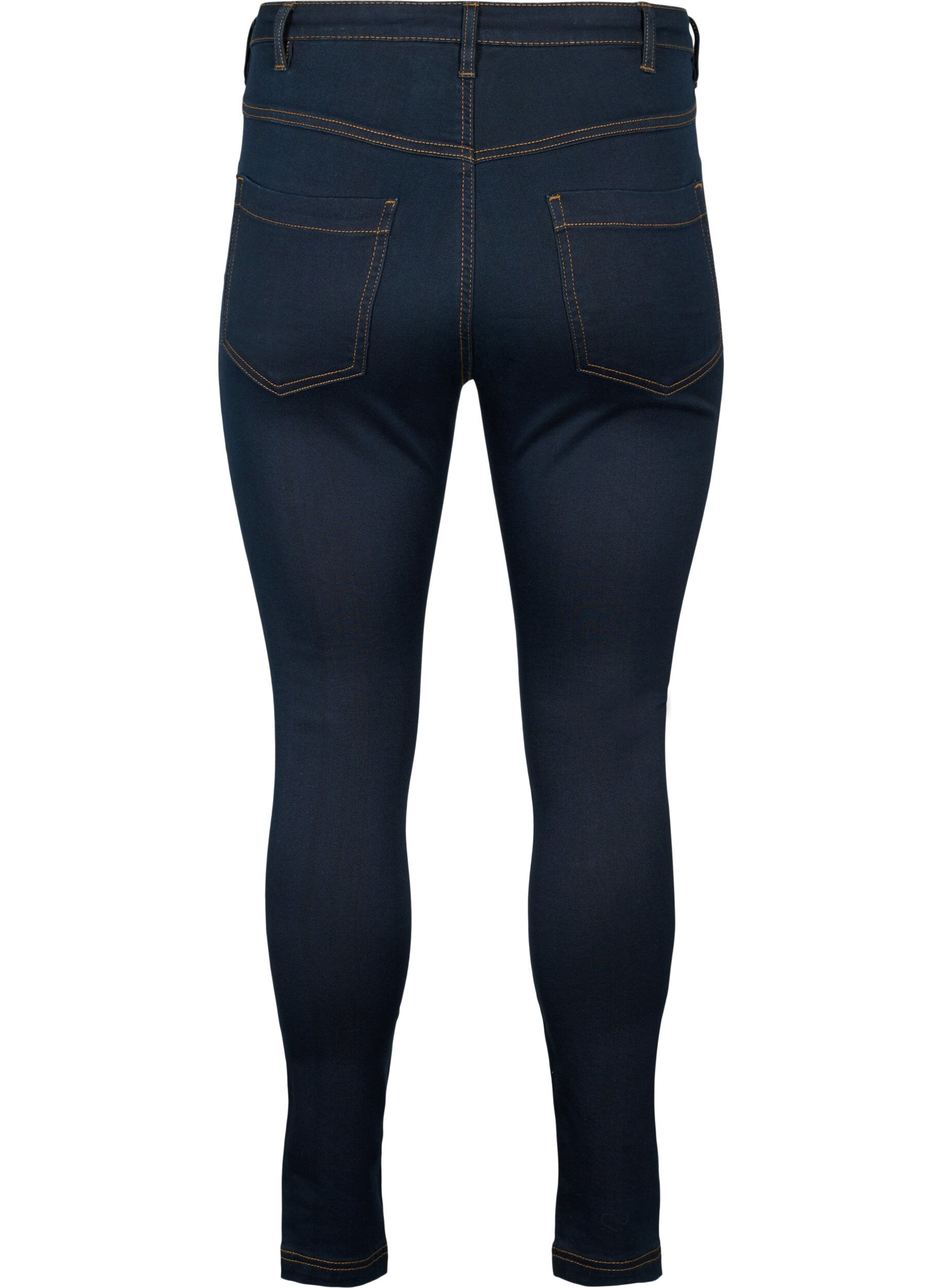 ZizziSuper slim Amy jeans med h&oslash;yt liv, Tobacco Un, Packshot image number 1