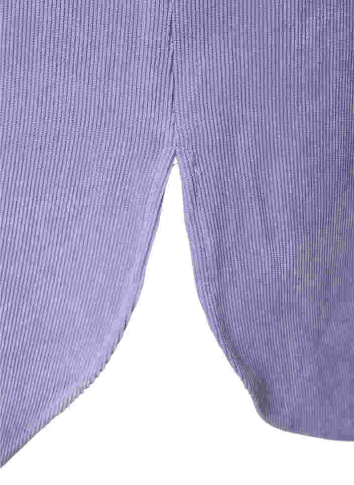 Fløyelskjole med 3/4-ermer og knapper, Wisteria, Packshot image number 3
