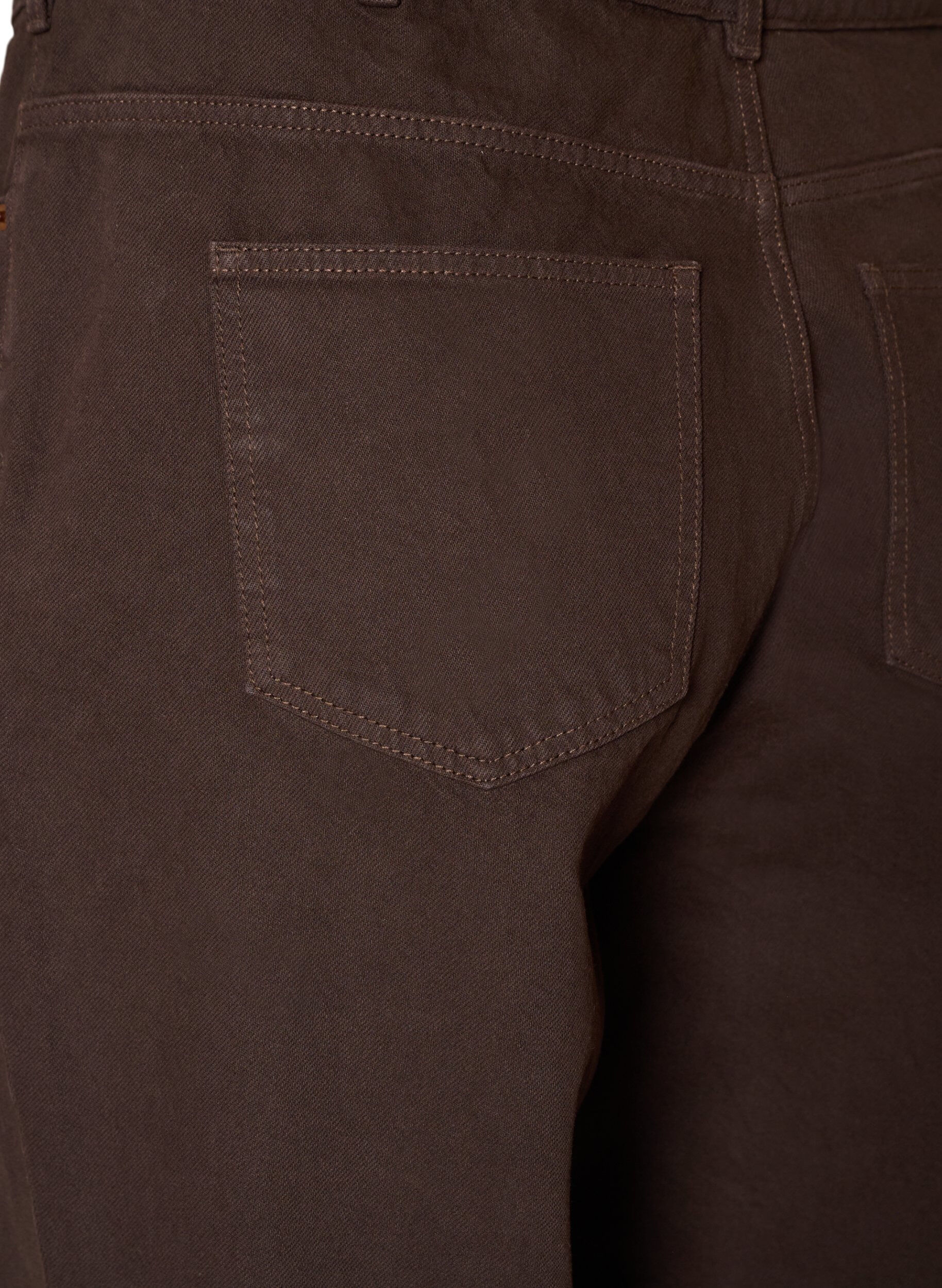 ZizziFargede Kiana straight fit jeans, Brun, Packshot image number 3