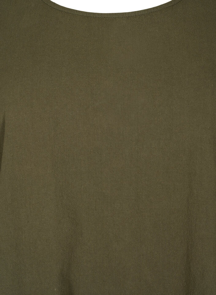 FLASH - kortermet tunika i bomull, Forest Night, Packshot image number 2