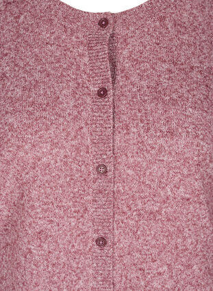 Kort melert strikket cardigan med knappelukking, Port Royal Mel., Packshot image number 2