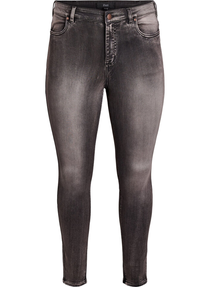 Super slim Amy jeans med h&oslash;y midje, Gr&aring;, Packshot image number 0