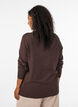 Strikkebluse med rund hals, Brun, Model image number 2