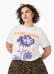 Bomulls-T-skjorte med trykk, Hvit, Model image number 0