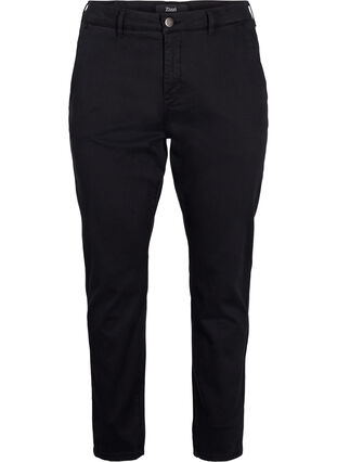 Zizzi Chinos i bomull, Black, Packshot image number 0