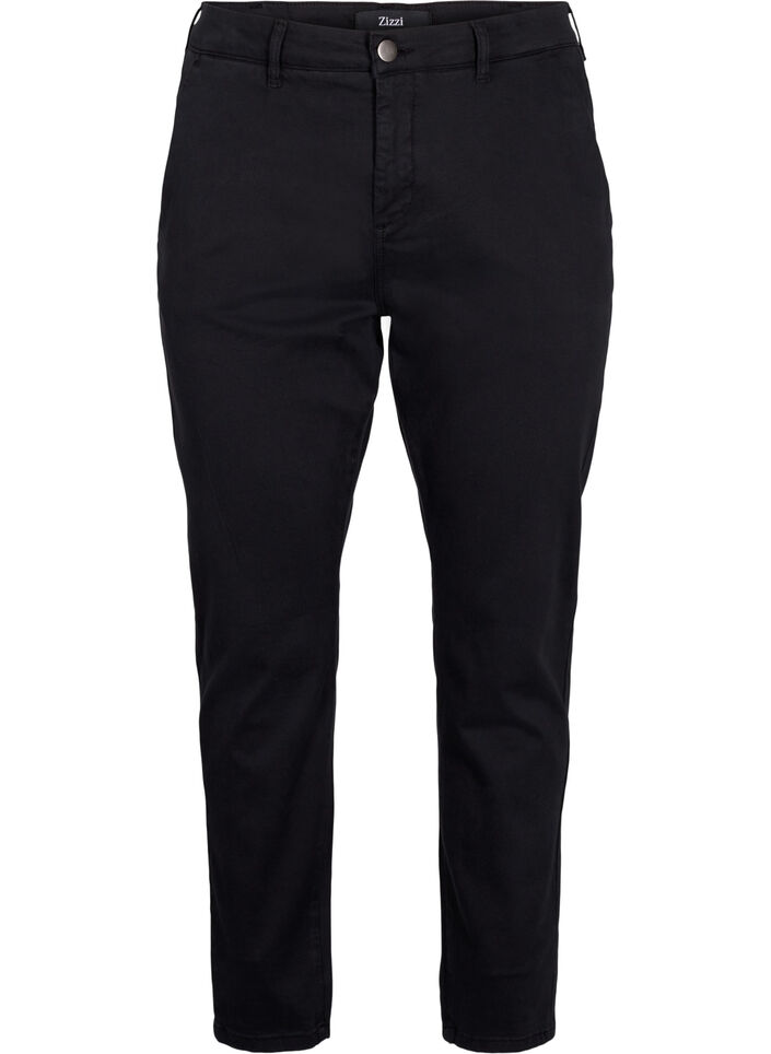 Chinos i bomull, Black, Packshot image number 0