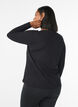 Treningsgenser med lange ermer, Svart, Model image number 2