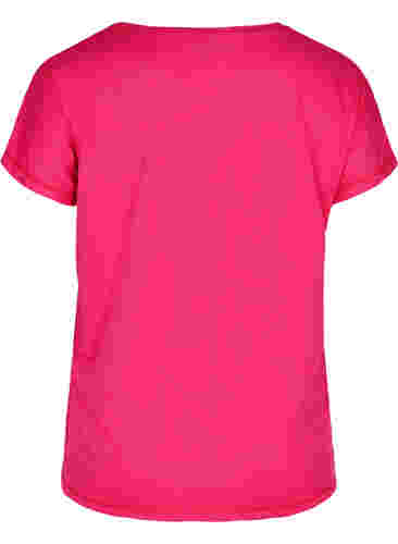 Ensfarget T-skjorte til trening, Pink Peacock, Packshot image number 1