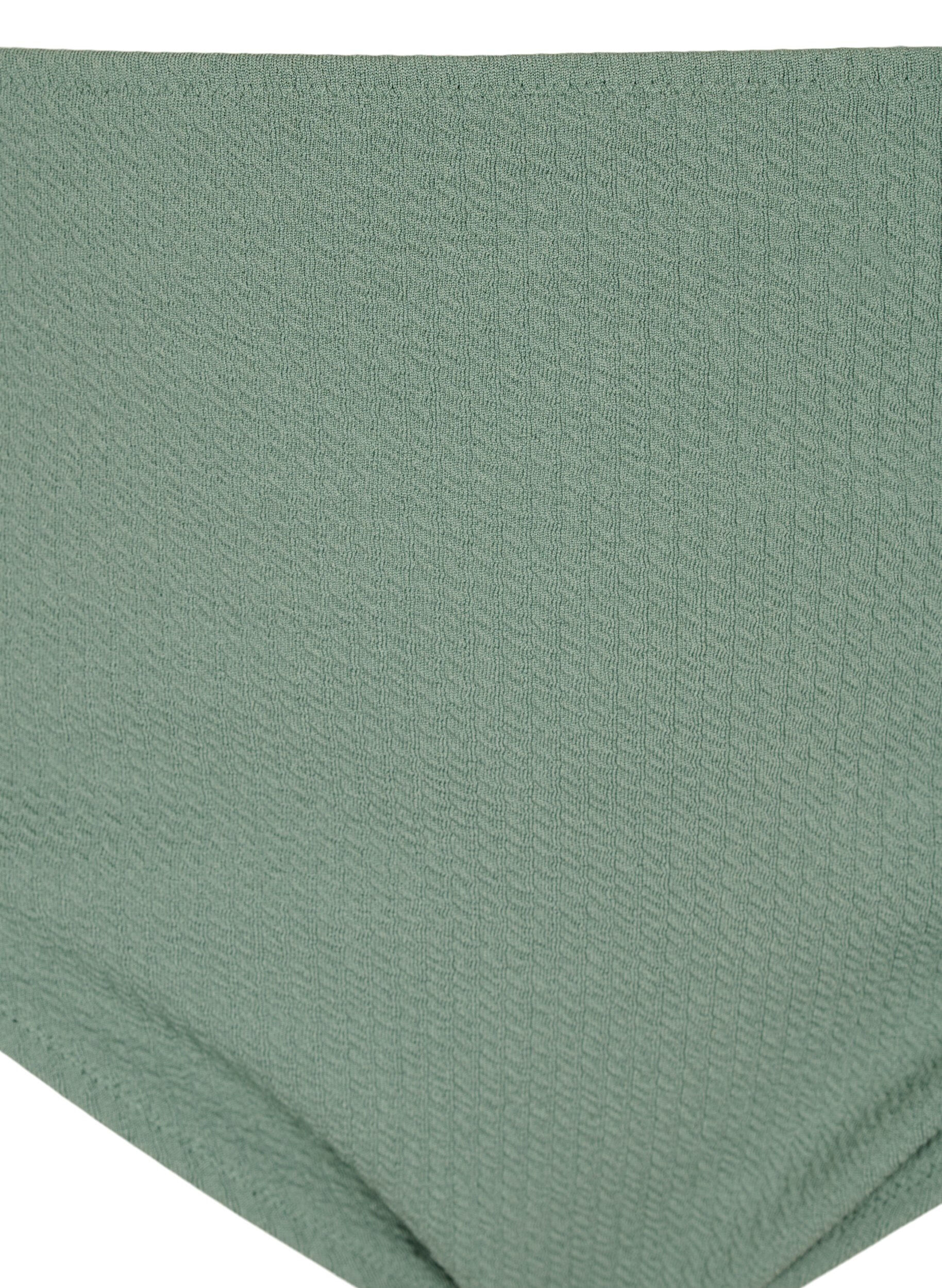 Zizzi Bikinitruse med kreppstruktur, Gr&oslash;nn, Packshot image number 2