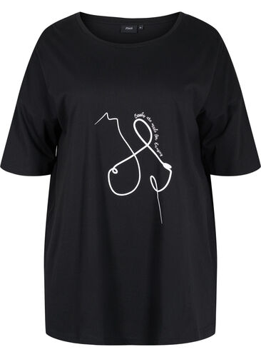 Support the breasts - T-skjorte i bomull, Black, Packshot image number 0