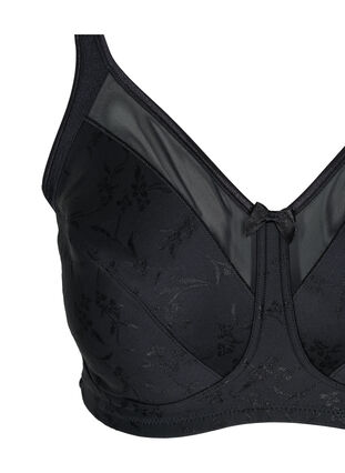 Zizzi BH med mesh detaljer, Black, Packshot image number 2
