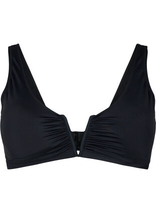 Zizzi Bikinioverdel med V-tråd og avtagbare innlegg, Svart, Packshot image number 0