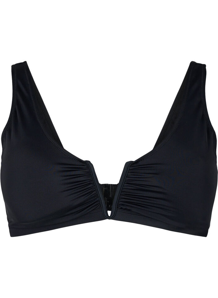 Bikinioverdel med V-tråd og avtagbare innlegg, Svart, Packshot image number 0