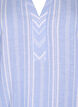 Stripete bluse i lin- og viskoseblandet kvalitet, Blå, Packshot image number 2
