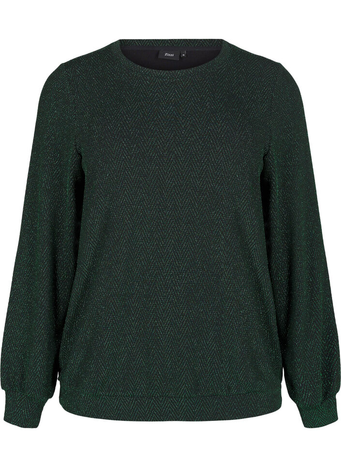 Bluse med shimmer mønster, Scarab ZigZagShimmer, Packshot image number 0