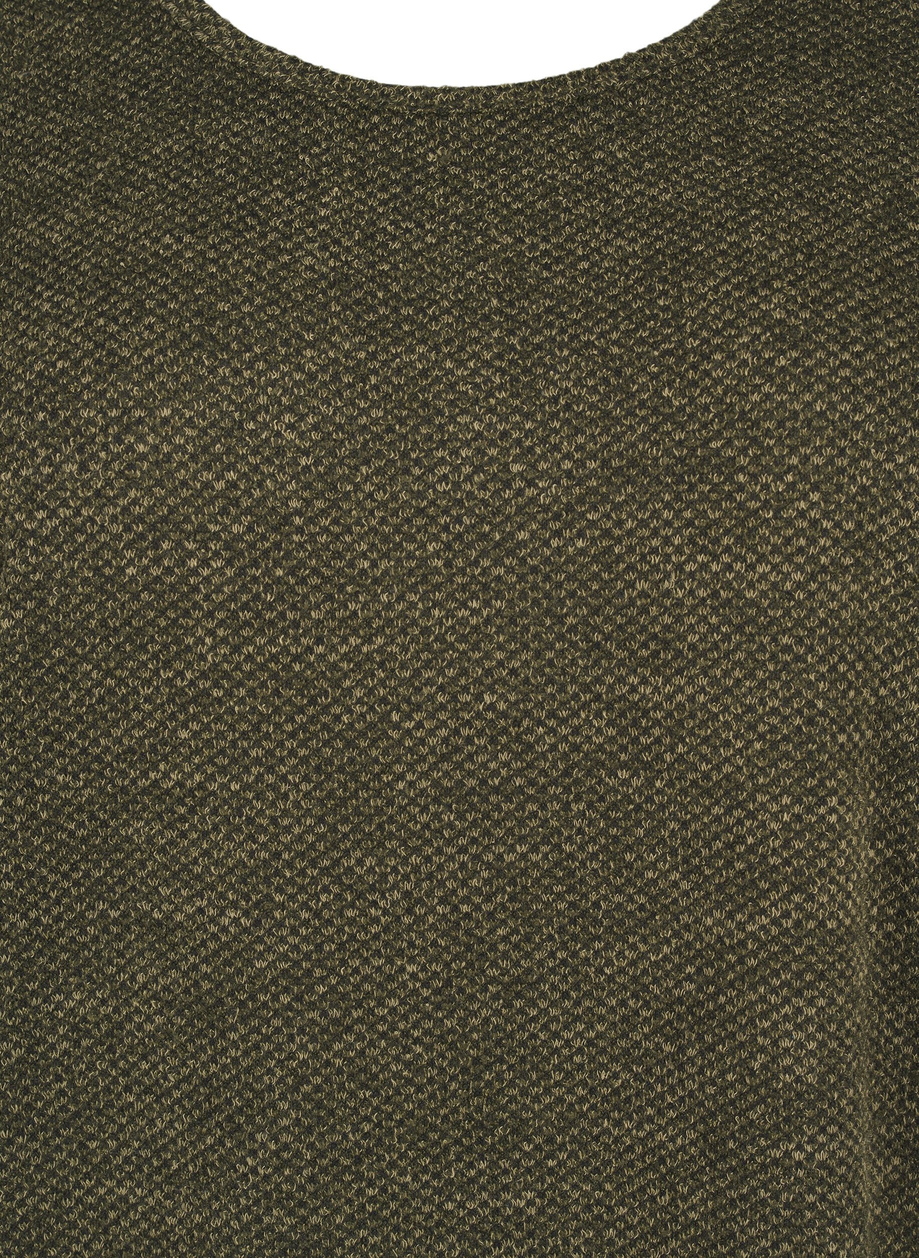 Zizzi T-skjole med korte ermer, Winter Moss, Packshot image number 2