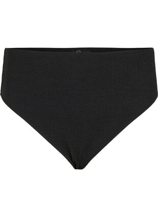 Bikinitruse med kreppstruktur, Black, Packshot image number 0