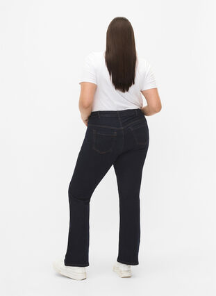 Ellen bootcut jeans med høyt liv, Raw Unwash, Model image number 1