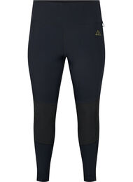 Tøyelig og slitesterk treningtights med lommer, Black