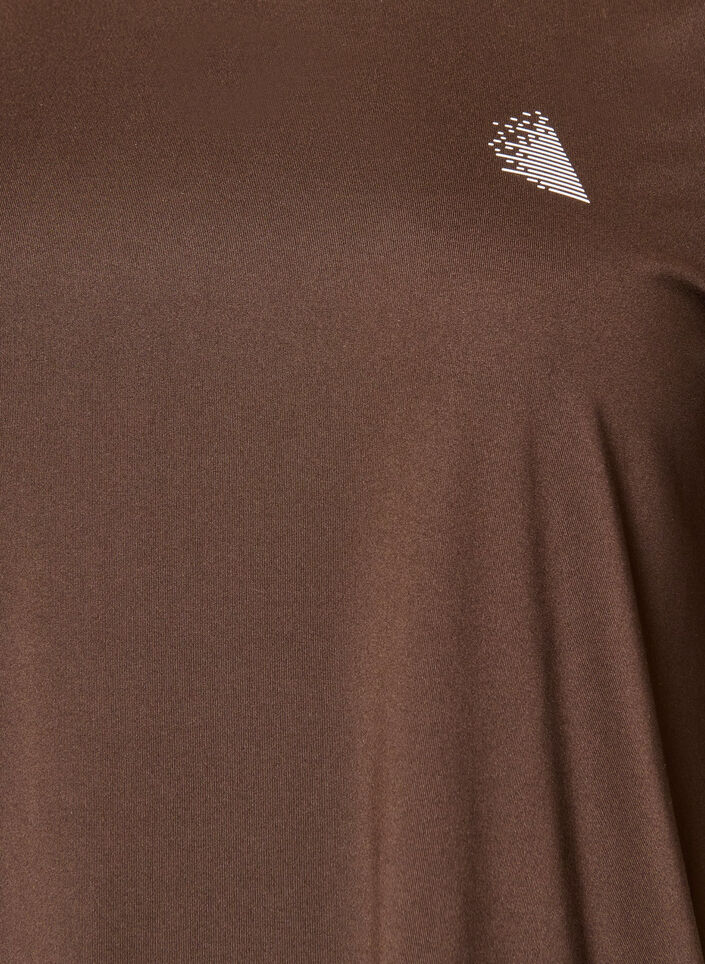 Treningsgenser med 3/4-ermer, Brun, Packshot image number 2