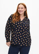 FLASH - bluse med lange ermer og trykk, Blue Double Dot, Model image number 0