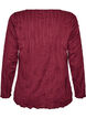 Jerseybluse med en b&oslash;lget tekstur, R&oslash;d, Packshot image number 1