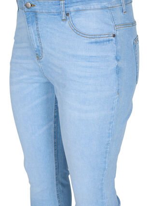 Amy jeans med høyt liv og super slim fit, Light blue, Packshot image number 2