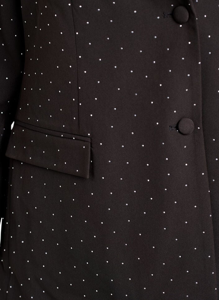 Blazer med rhinesteiner, Svart, Packshot