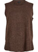 Strikket vest med ribbestrikkede kanter, Gr&oslash;nn, Packshot image number 0